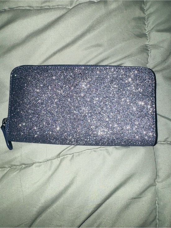 kate spade Handbags - BEAUTIFUL Kate Spade Silver/ Gray glitter Zip-around longClutch /wallet NWOT